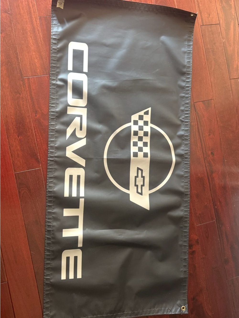 Corvette C4 Black Vinyl Banner with Chevy Emblem